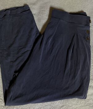 Gigio USA Womens Size Large Pull On Pants Blue/Purple Elastic Waist Pockets